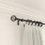 Matte Black Adjustable Curtain Pole Set-91563972