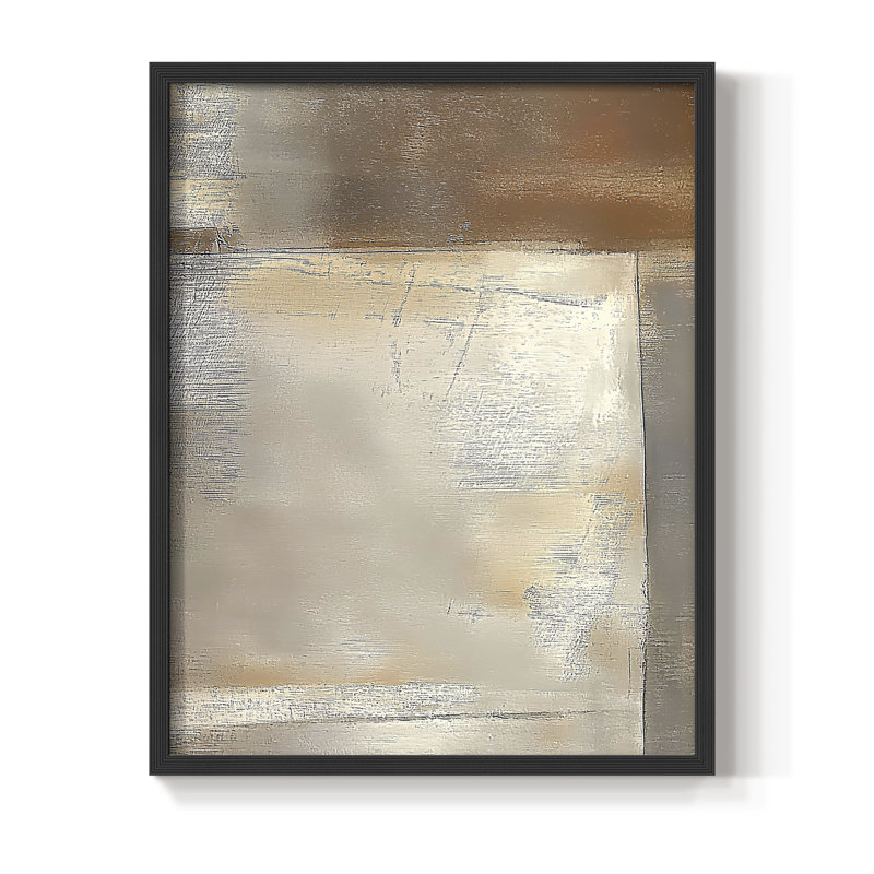 «Abstract Abstract», reproduction encadrée - prête à être accrochée - fabriquée aux États-Unis, H 20 po x l 16 po, Noir