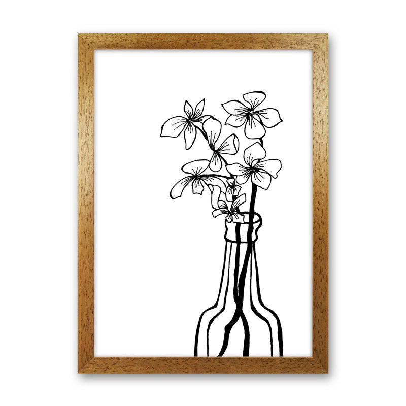 Hydrangeas by Carissa Tanton - Print, Oak Framed, 34cm H x 25cm W x 3cm D