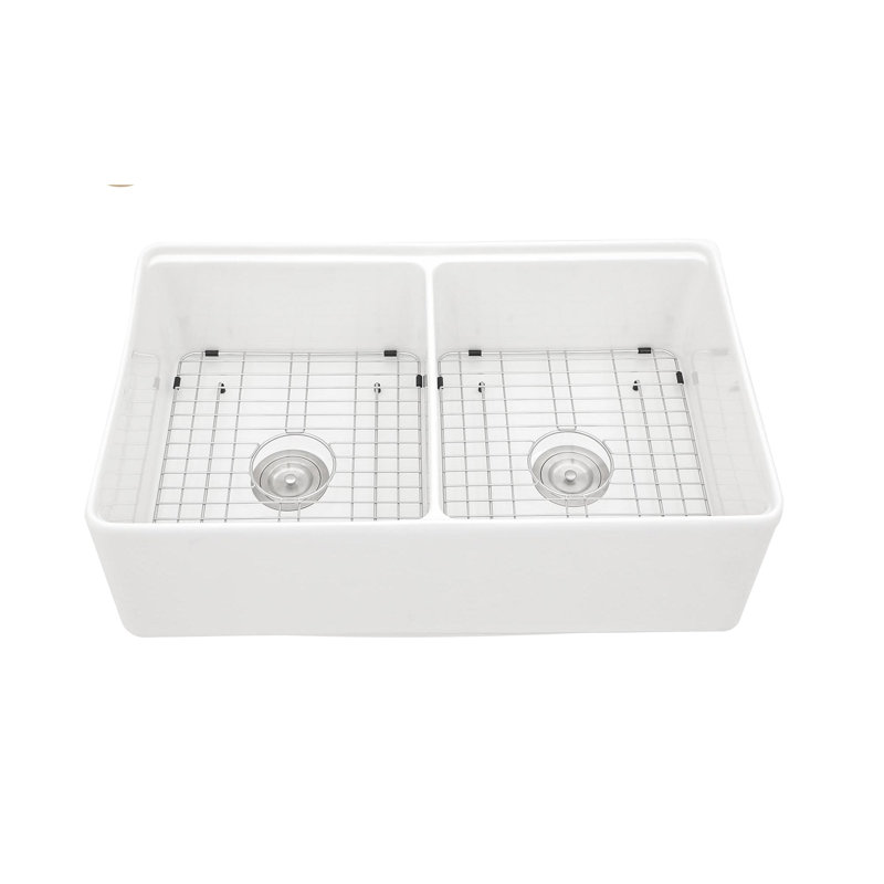 Évier de cuisine à double cuve en céramique durable et polyvalent pour une cuisson efficace
