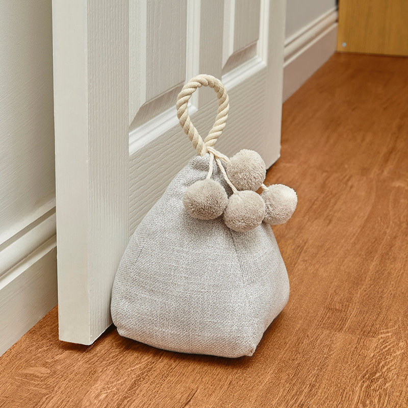 Choi Fabric Floor Door Stop, Tan