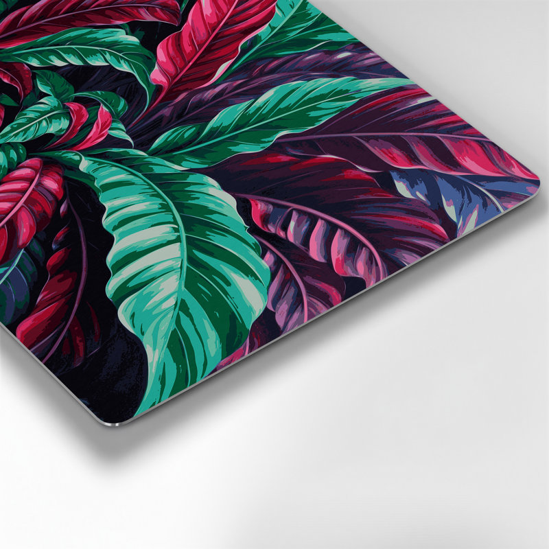 «Hawaiian Ti Plants», art mural en métal gris, H 11 po x l 14 po