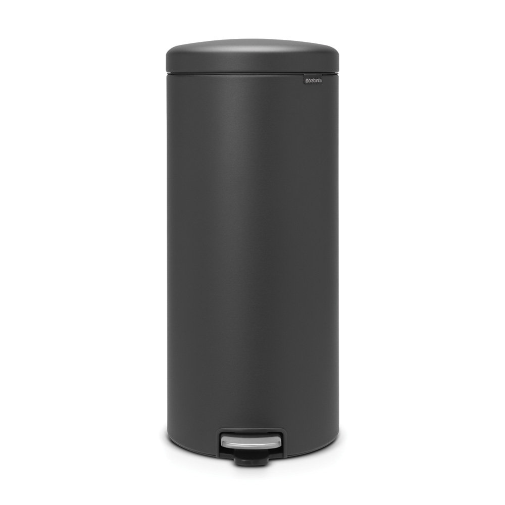 Brabantia Newicon 8gal Step-On Trash Can, Mineral Infinite Gray