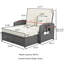 Méridienne double en rotin Rober Wicker-2037676841