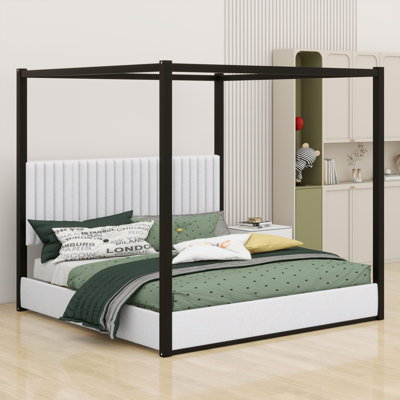 Tête de lit tapissier élégante pour lit plateforme