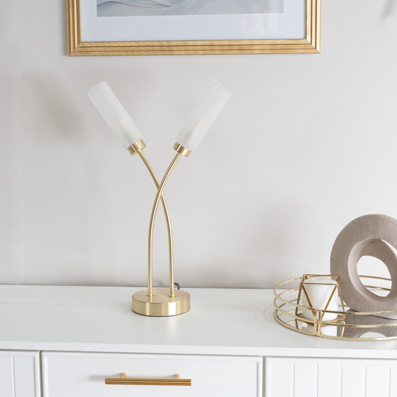 Aaniyah Metal Table Lamp, No, Brushed Gold