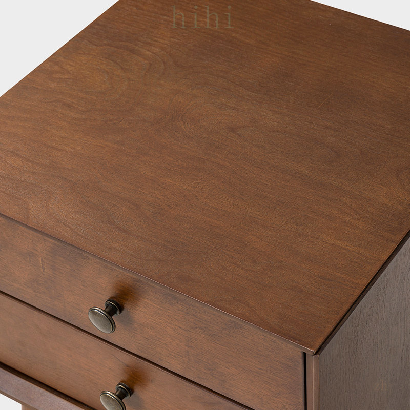 Table de chevet moderne à 2 tiroirs, table d'appoint compacte avec rangement à glissière facile pour une utilisation au chevet ou dans le salon