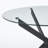 Kaison Dining Table with Tempered Glass Top & Cross Metal Legs-212068193