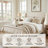 Melaya Wingback Upholstered Platform Bed Frame-640475837-640475827