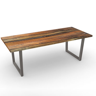 Horrace Fir Rectangular Solid Wood Top Dining Table