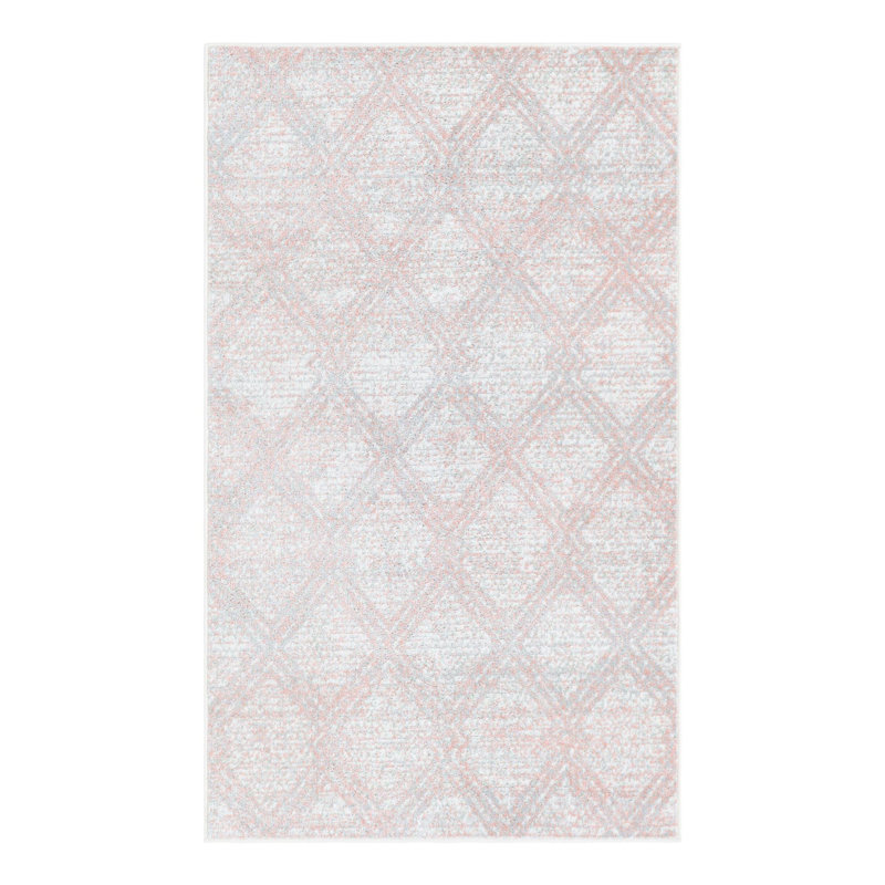 Tapis Langley Street® Modern Trellis Massie, Rectangle 4 pi 1 po x 6 pi 1 po, Pink