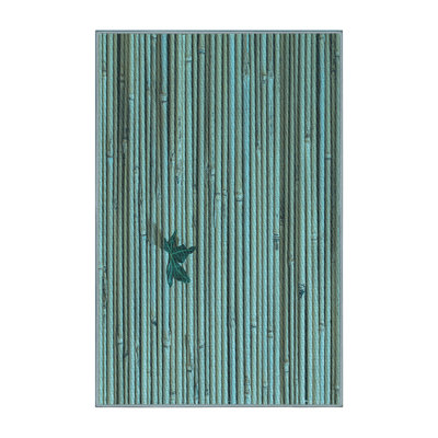 Tapis bleu tissé à la machine
