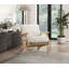 Fauteuil d'appoint moderne en chenille de 28 po Regulski