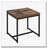 Weathered Oak and Black Rectangular End Table