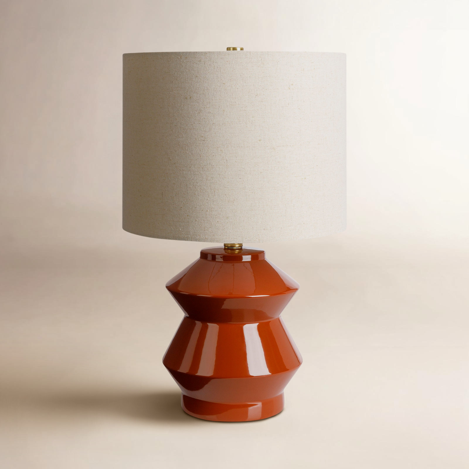 Boyes Ceramic Table Lamp, Rust