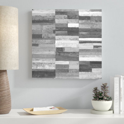 " Abstract Gray Brick " Painting Print
