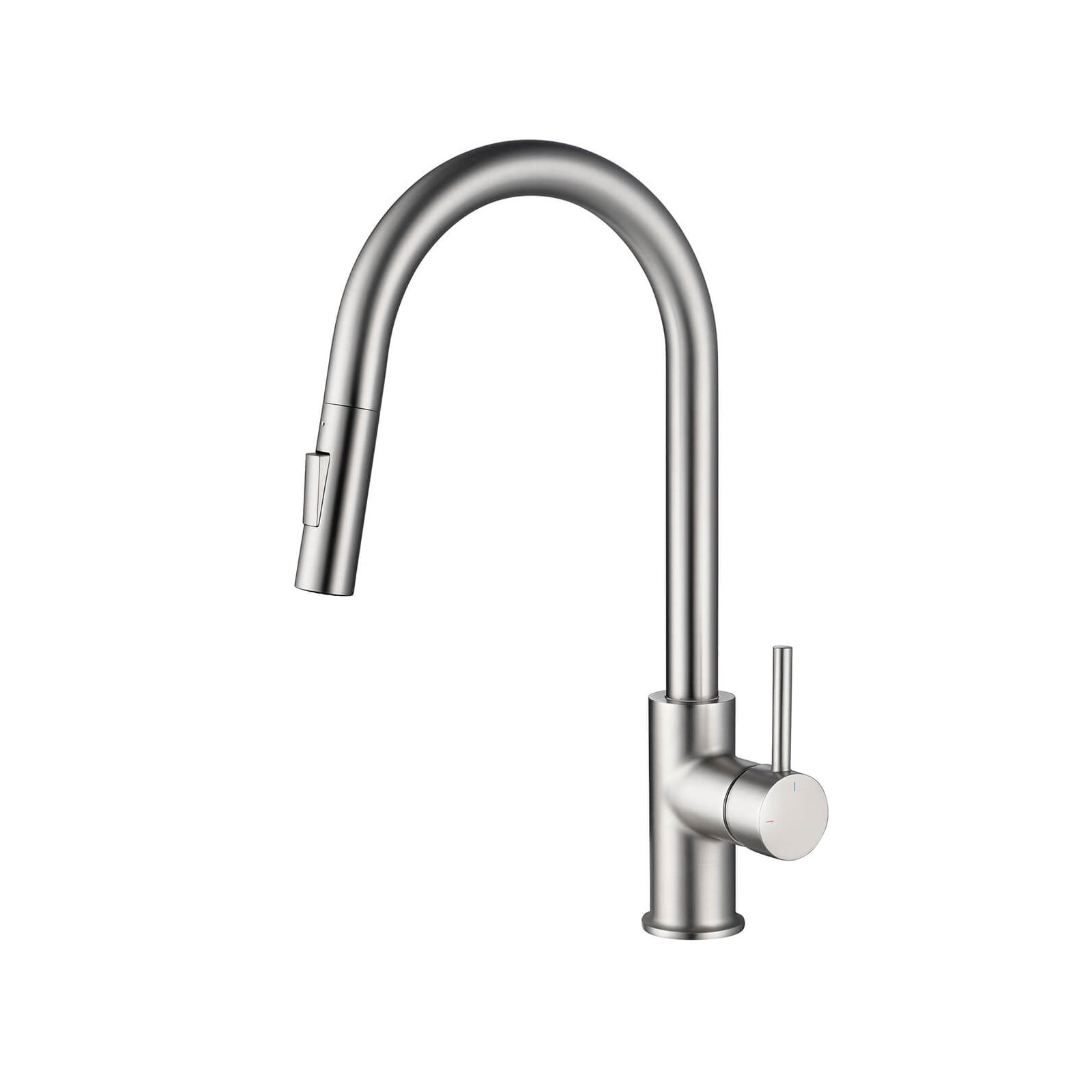 Pull Down Single Handle Kitchen Faucet, Brushed Nickel