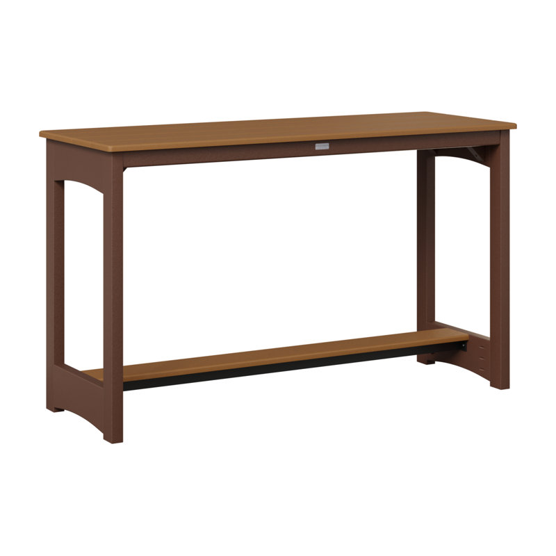 Balcony Outdoor Bar Table, Chocolate Brown, Cedar, 35.5" H x 60" W x 22" D