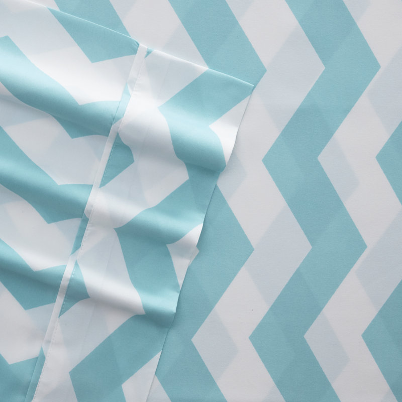 Turquoise Floral Kids Unisex Cotton Microfiber Sheet Set