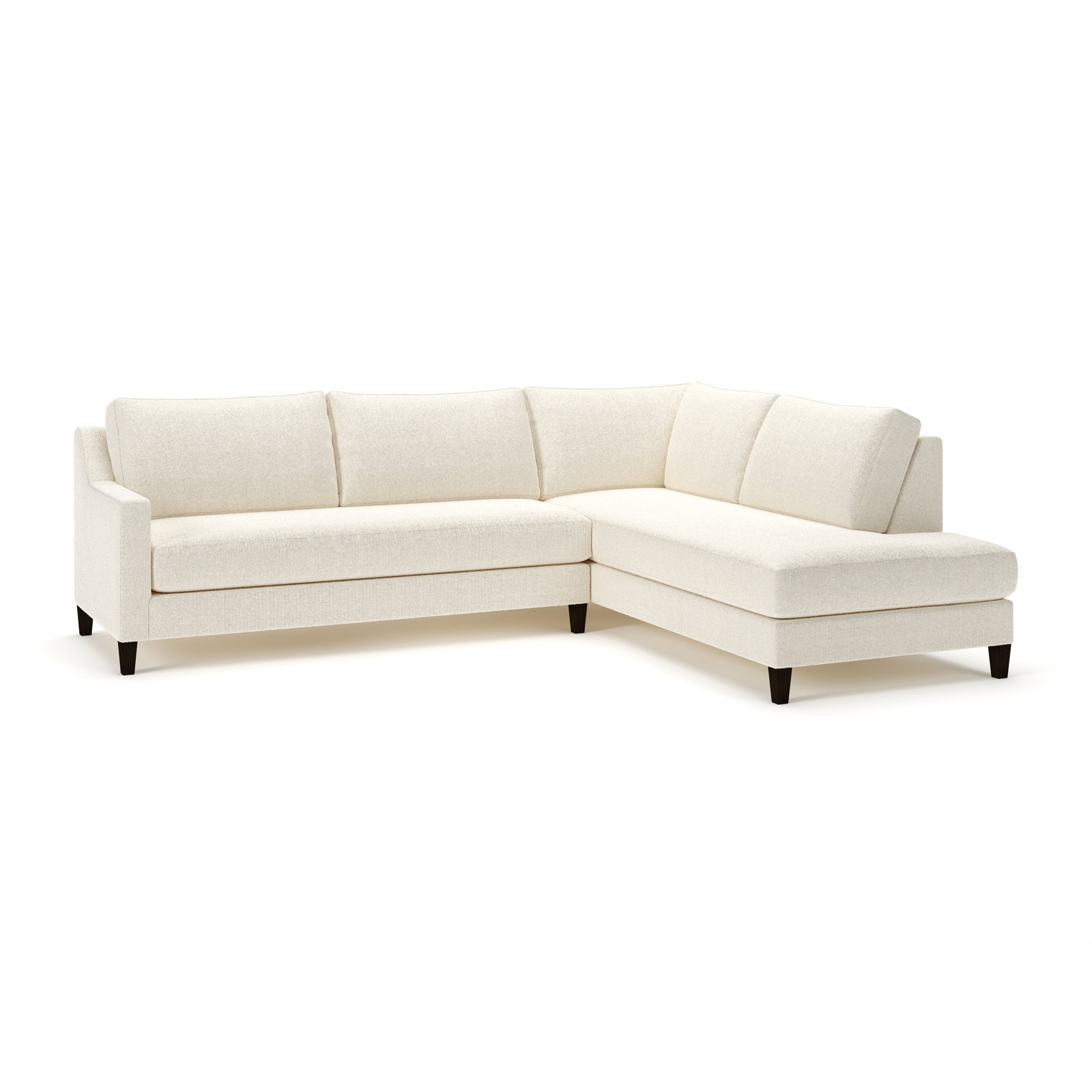 Marlowe Chaise Sectional, Davis Pearl, Right Hand Facing