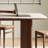 Simple retro rectangular dining table set-106735840