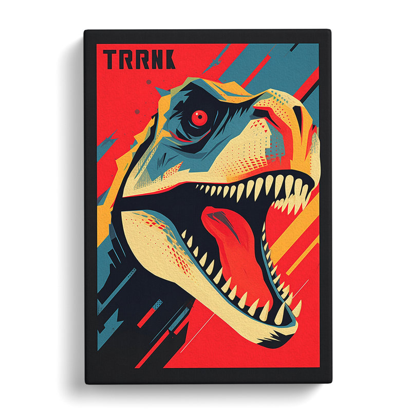 Tyrannosaurus Rex Constructivism - Wrapped Canvas, 76cm H x 50cm W x 3cm D