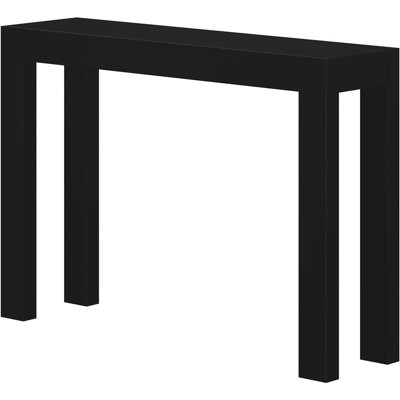 Modern Solid Wood Console Table, 46.25 Inch, Sofa Table, Narrow Entryway Table For Hallway, Behind The Couch, Living Room, Foyer, Easy Assembly, Black