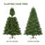 Sapin de Noël artificiel vert 7,5 pi - 680 lumières C3 claires, 10 fonctions avec télécommande-130165709