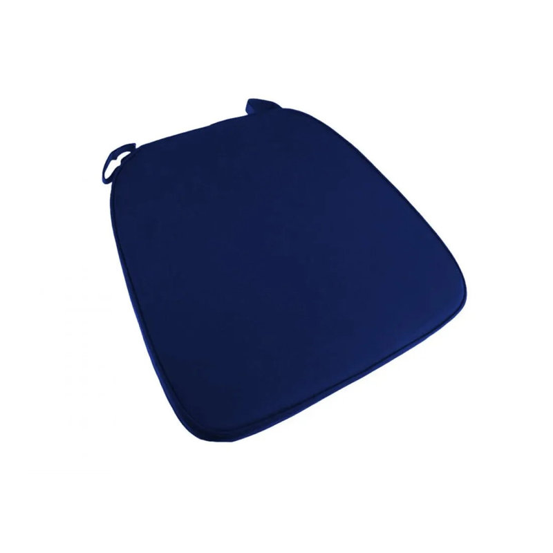 2" Thick Chiavari Chair Pad with hook & loop fastener Straps by Chivari, Navy Blue