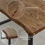 Vsevidof Oak Solid Wood Top Metal Base Dining Table-1303038474-1303038473