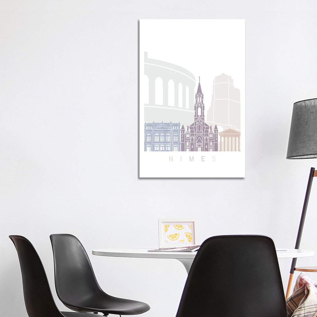 Nimes Skyline Poster Pastell