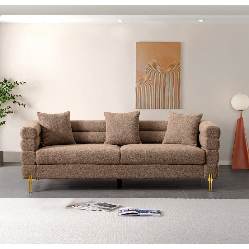 86'’ Upholstered Sofa, Brown