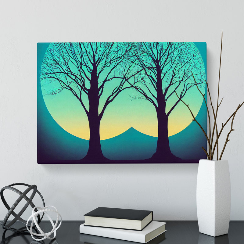 Pleasing Trees Abstract - Wrapped Canvas, 35cm H x 50cm W x 3cm D