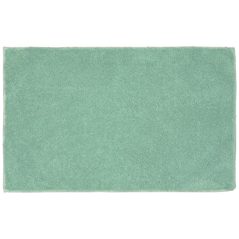 Roanoke Cotton Bath Rug with Non-Slip Backing, Sea Foam, 24"W x 40"L