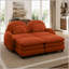 Canapé modulaire en tissu à deux places avec repose-pieds et repose-pieds ergonomique Cloud-Like-294504256