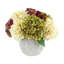 Hydrangeas Arranged in Round Stone Pot