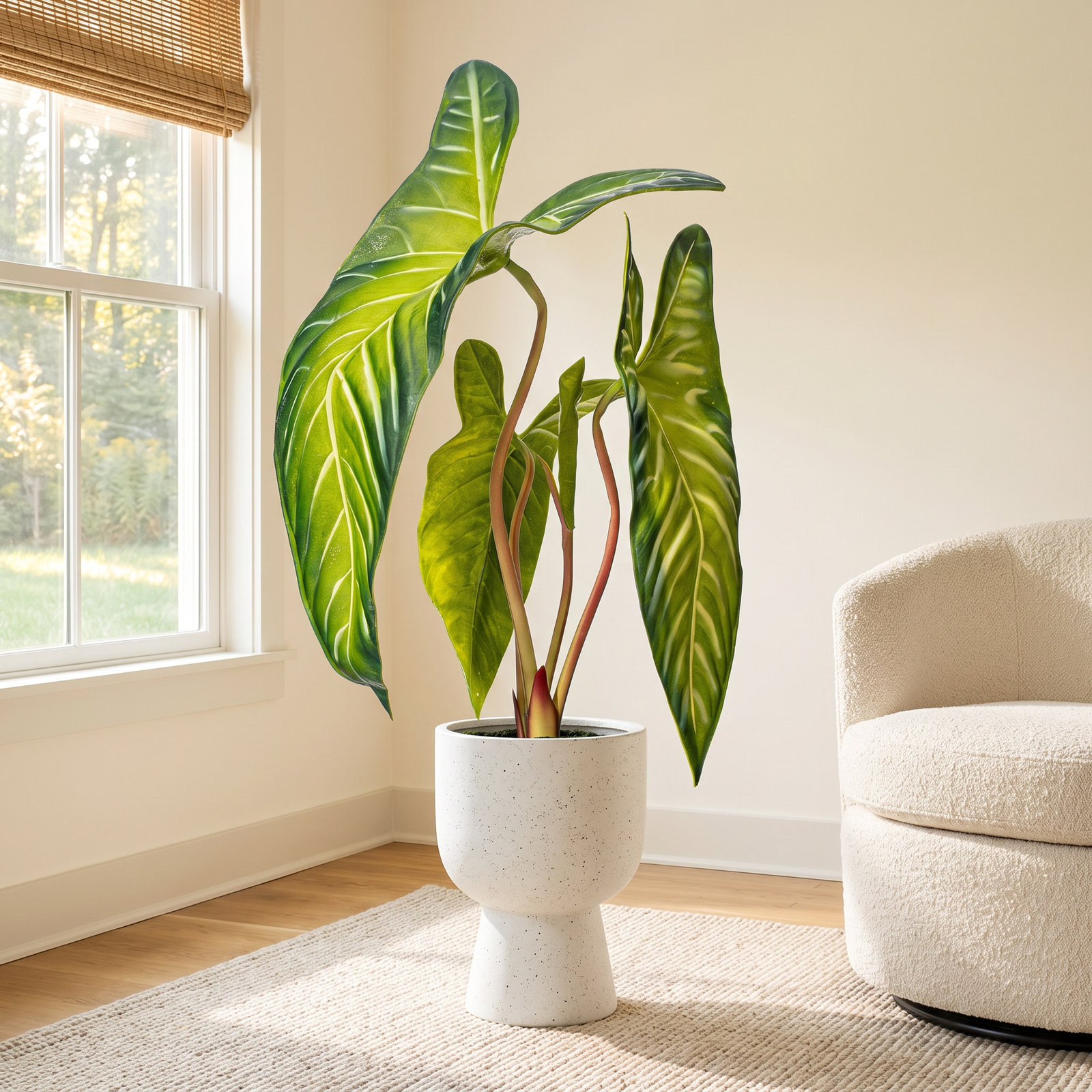 22" Alocasia Longiloba Potted Plant.