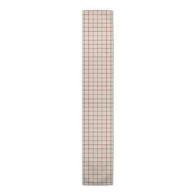 Red And Cream Check Table Runner