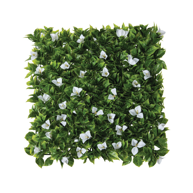 Panneau de feuillage blanc 20 po x 20 po Bougainvillier blanc 12 pièces