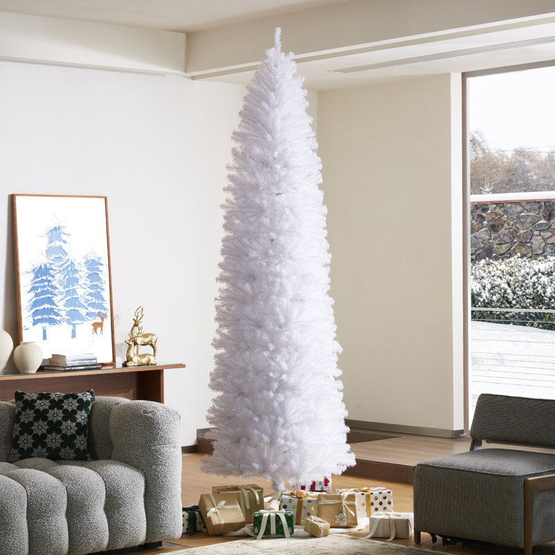 Arbre de Noël artificiel blanc, 9 pi