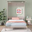 Grand lit escamotable style ferme avec DEL, armoire murale verticale en bois massif pour adultes