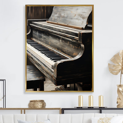 «Black and White Piano Keys To Serenity II», reproduction sur toile
