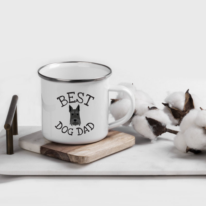 Grande tasse à café « Best Dog Dad », Terrier écossais