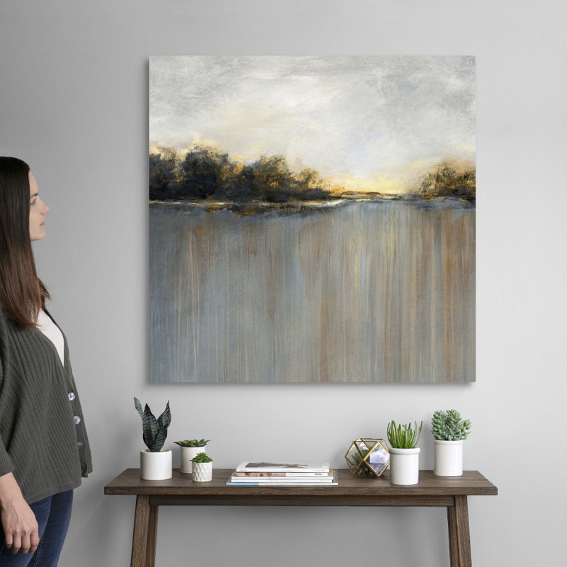 Rainy Sunset I - reproduction d'art sur toile, Toile tendue, H 36 po x l 36 po x P 1,25 po