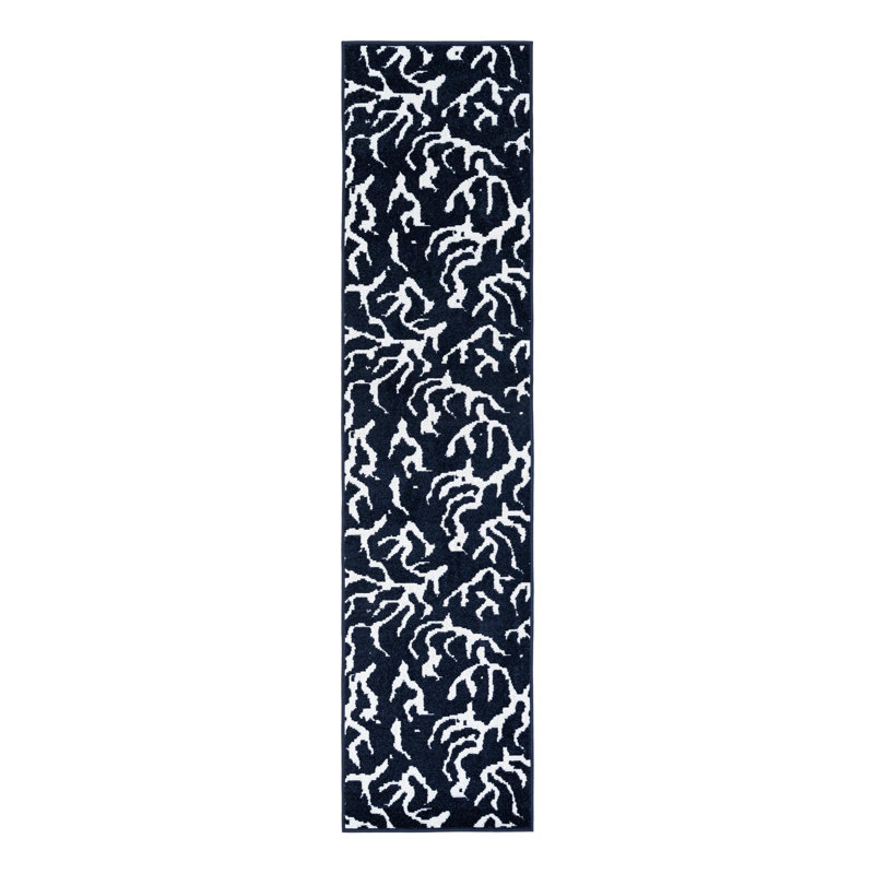 Tapis intérieur / extérieur Sabrina Soto ReNew bleu marine, Tapis de couloir 2 pi x 8 pi