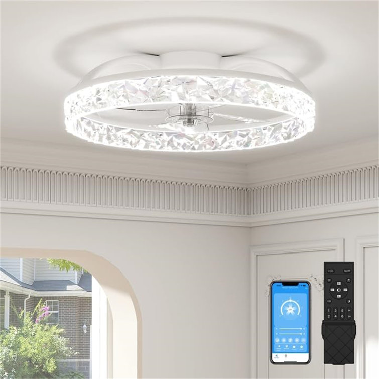 Ceiling Fans With Lights And Remote, Modern Smart LED Ceiling Fan Light