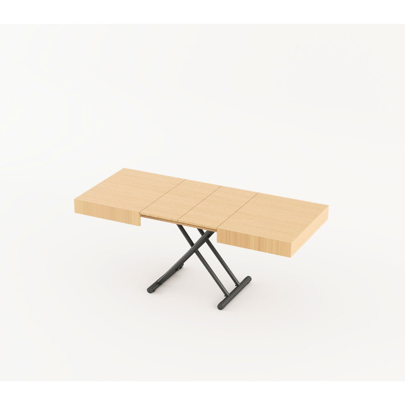 Table basse à pousser et tirer, Brun
