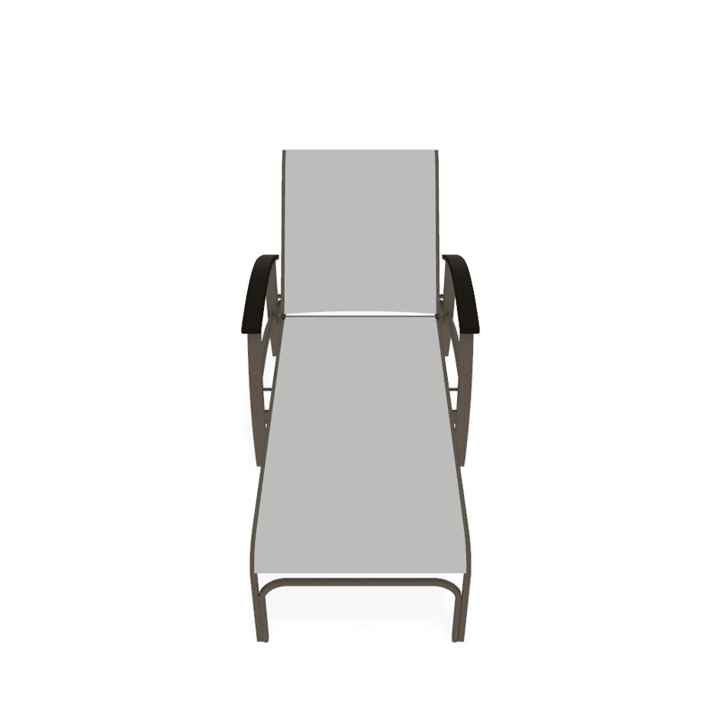 Belle Isle Outdoor Chaise Lounge, White 6D Sunbrella®, Beachwood P40, Textured Kona