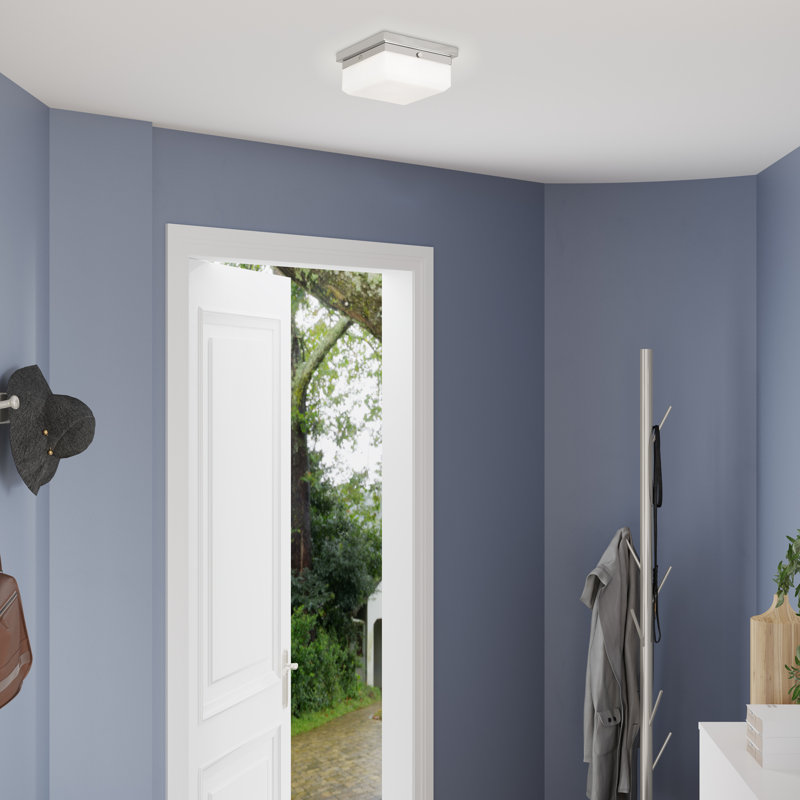 Cara Flush Mount, Polished Nickel