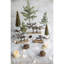 Set Of 2, 13.5" Christmas PVC Tree On Wood Base With Snow
